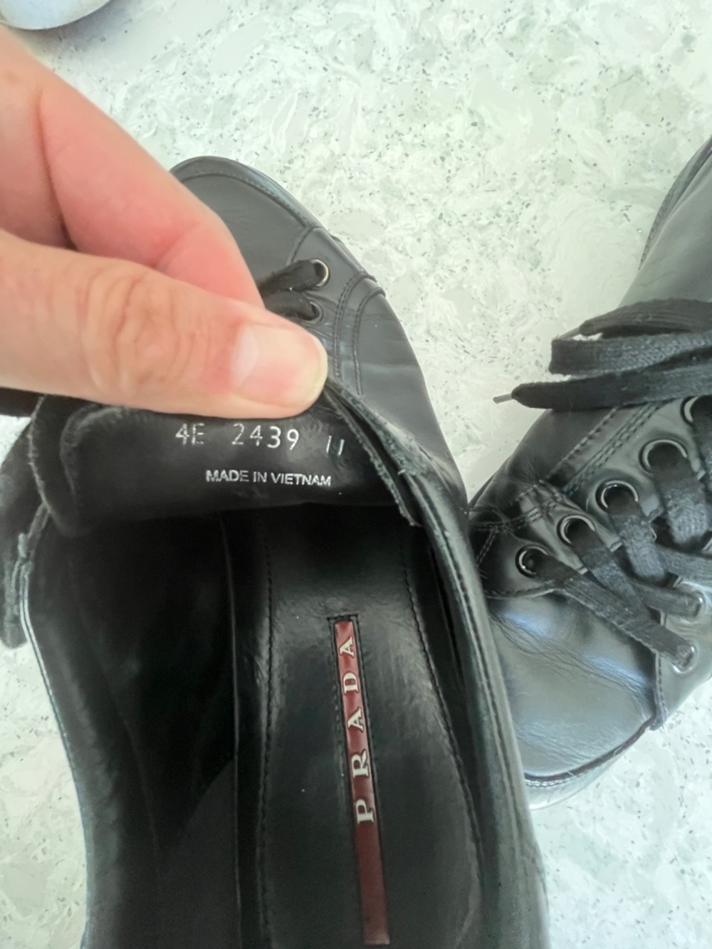 Prada America’s Cup Black Leather Sneakers – good condition - Picture 4 of 4